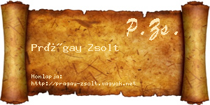 Prágay Zsolt névjegykártya